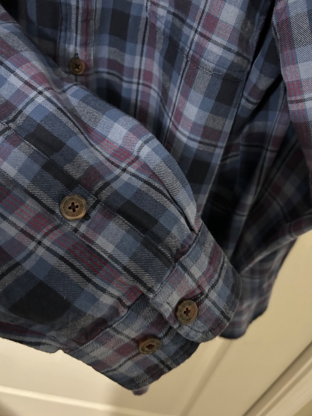 Duluth Trading Co. Men's 2XL Tall Plaid Flannel Shirt Long Sleeve Cotton - Picture 6 of 13